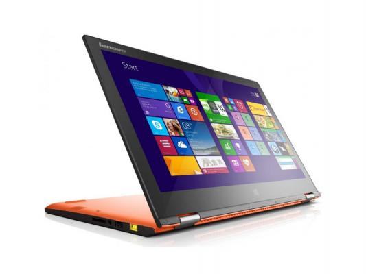 Ноутбук Lenovo IdeaPad Yoga 2-13 13.3" 1920x1080 i3-4030U 1.9Ghz 4Gb 500Gb 16Gb SSD HD4400 Bluetooth Wi-Fi Win8.1 оранжевый 59430712
