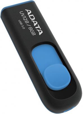 Флешка USB 8Gb A-Data UV128 USB3.0 AUV128-8G-RBE черный/синий