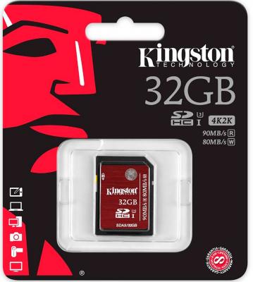 Карта памяти SDHC 32GB Class 10 Kingston SDA3/32GB