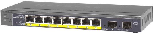 Коммутатор Netgear GS110TP-200EUS управляемый 8 портов 10/100/1000Mbps 2xSFP
