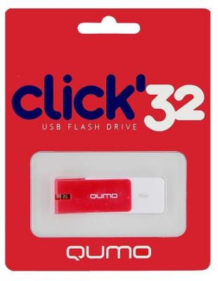Флешка USB 32Gb QUMO Click USB2.0 бело-красный QM32GUD-CLK-Crimson