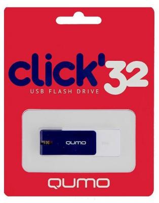 Флешка 32Gb QUMO QM32GUD-CLK-Sapphire USB 2.0 белый синий