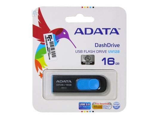 Флешка USB 16Gb A-Data UV128 AUV128-16G-RBE сине-черный