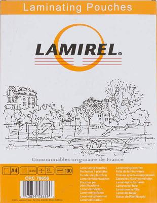 Пленка для ламинирования Fellowes Lamirel CRC-78656 А4 75мкм 100шт
