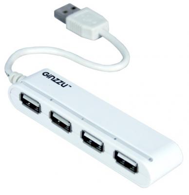Концентратор USB 2.0 GINZZU GR-434UW 4 x USB 2.0 белый