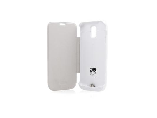 Чехол с аккумулятором Gmini mPower Case MPCS5F White для Galaxy S5 4200mAh Flip cover