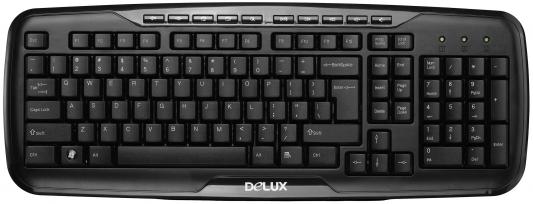 Клавиатура проводная Delux DLK-6200 USB черный