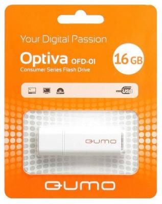 Флешка 16Gb QUMO QM16GUD-OP1-white USB 2.0 белый