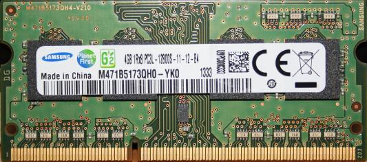 Оперативная память для ноутбуков SO-DDR3 4Gb PC12800 1600MHz SO-DIMM Samsung M471B5173QH0-YK0