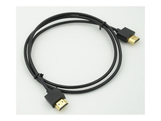Кабель HDMI 1м Gold Plated Connector Ver1.4 Ultra Slim 19pin/19pin ферритовые кольца позолоченные контакты 966068