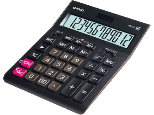 Калькулятор Casio GR-12 12-разрядный черный