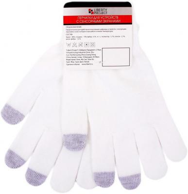 Перчатки для работы с сенсорными дисплеями LP 3 пальца S белый 9001