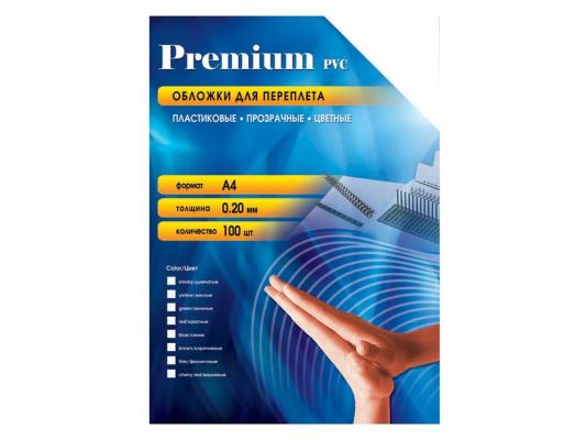 Обложки Office Kit PBA400200 А4 0.20мм прозрачный синий 100шт