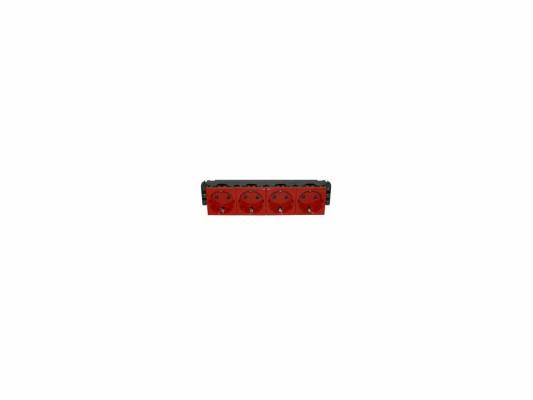 

Розетка Legrand Mosaic 8М 4х2К+З красный 77614