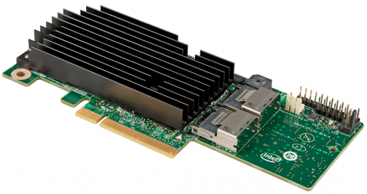 Модуль Intel RAID Module RMS25PB040 PCIe Slot LSI2208 ROC 4P Internal SAS/SATA MegaRAID SWStack 1GB DDR3 R0 1 10 5 50 6 60 RMS25PB040 924869
