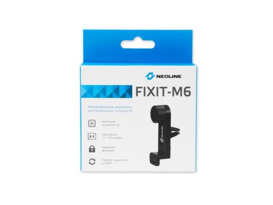 Автомобильный держатель Neoline Fixit M6 для смартфонов шириной 52-90мм черный