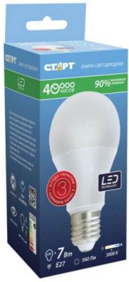Лампа светодиодная груша СТАРТ LEDGLSE27 E27 7W 3000K