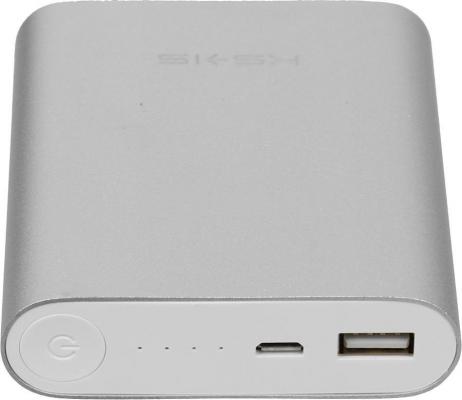 Портативное зарядное устройство KS-is KS-239 silver 10400мАч USB 3 адаптера серебро