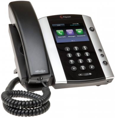 Телефон IP Polycom VVX 500 для конференций черный 2200-44500-114