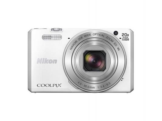 Фотоаппарат Nikon CoolPix S7000 16Mp 20x Zoom белый