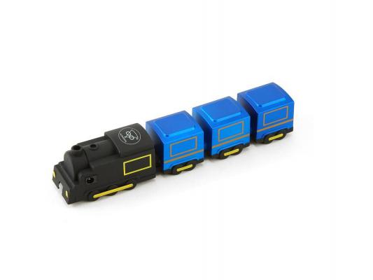 Концентратор USB 2.0 Konoos UK-47 4 x USB 2.0 синий черный