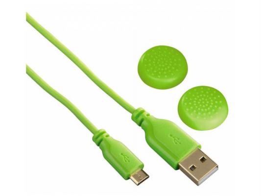 Зарядный кабель Hama SuperSoft для PlayStation 4 зеленый 115472