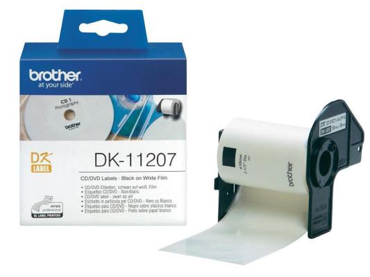 Наклейки Brother DK11207 на CD/DVD диаметр 58мм 100шт в рулоне