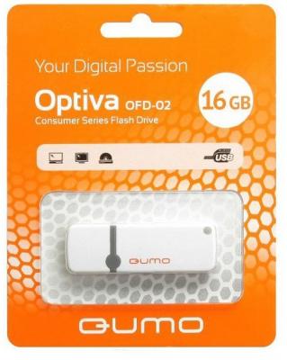 Флешка USB 16Gb QUMO Optiva 02 USB2.0 белый QM16GUD-OP2-White