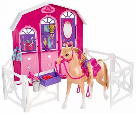 Игровой набор Mattel Barbie и сестры в сказке о пони: Конюшня и лошадь Y7554