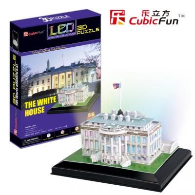 Пазл 3D CubicFun Белый дом с иллюминацией (США) 56 элементов L504h