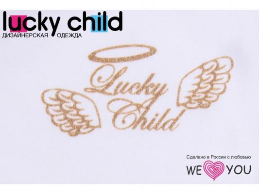 Боди с длинным рукавом Lucky Child Ангелочки, размер 18 (56-62) Белый арт.17-6