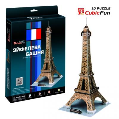 Пазл 3D CubicFun Эйфелева Башня (Франция) 35 элементов C044H