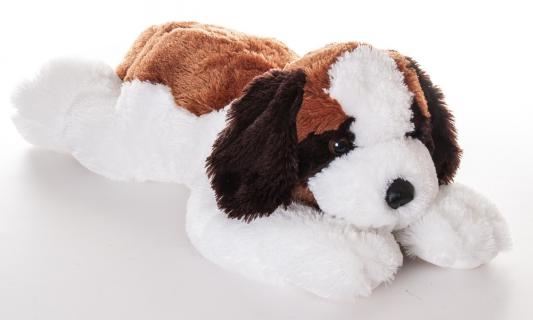 Мягкая игрушка собака AURORA Сенбернар плюш синтепон белый черный коричневый 70 см