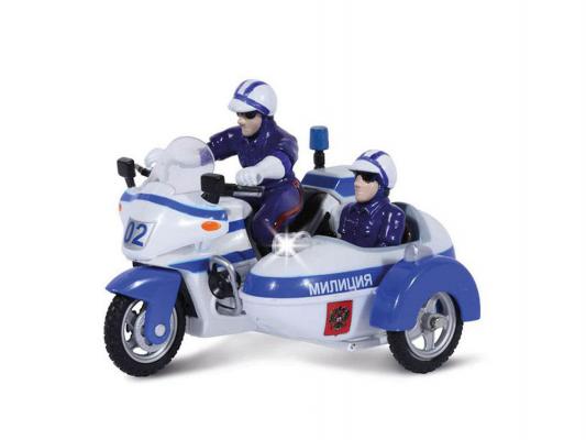Мотоцикл Технопарк Милиция/Полиция с люлькой белый 1 шт 10 см CT-1247-2