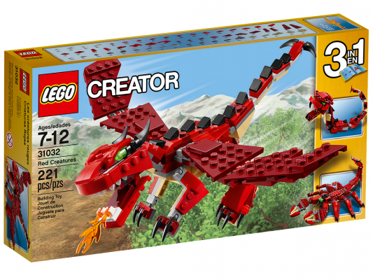 Конструктор Lego Огнедышащий дракон 221 элемент 31032