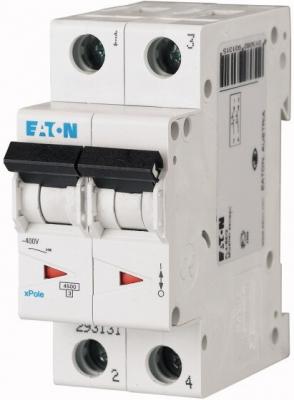Автоматический выключатель Eaton/Moeller PL4-C63/2 4.5кА двухполюсный 63А 293148