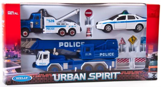 Игровой набор Welly Полиция разноцветный 99610-10A