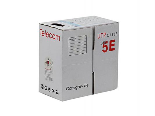 Кабель Telecom UTP 4 пары категория 5e CCA 305м серый UTP4-TC305C5EN-CCA-IS