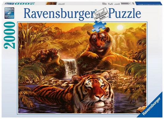 Пазл Ravensburger Тигры у водопада 2000 элементов