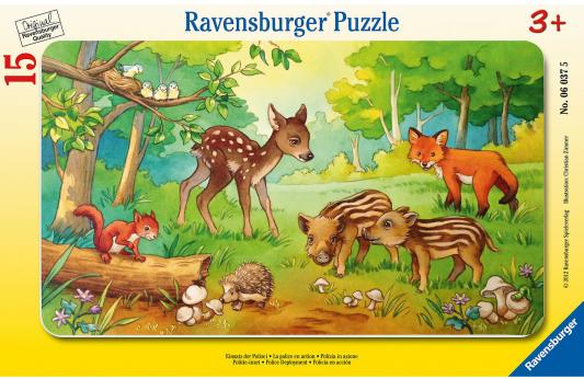 Пазл Ravensburger Детеныши животных в лесу 15 элементов