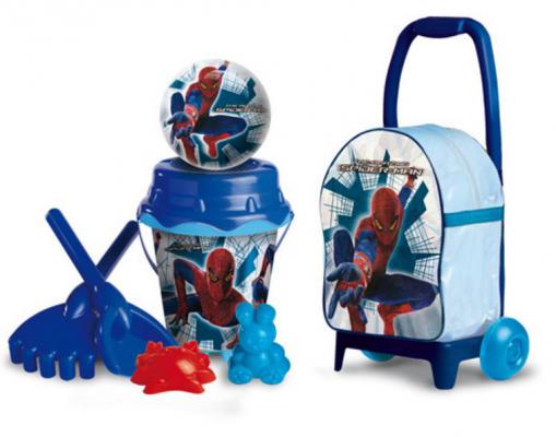 Песочный набор Unice Спайдермен в рюкзаке на колесах 7 предметов