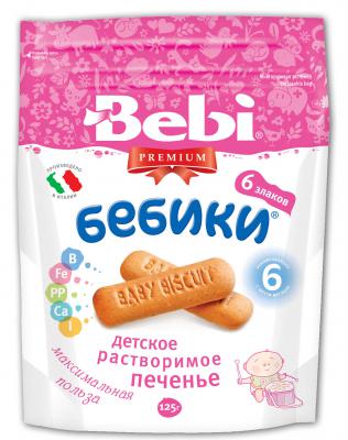 Печенье Bebi Premium Бебики 6 злаков с 6 мес. 125 гр.