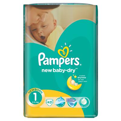 Подгузники Pampers Premium Care Newborn 1 (2-5 кг) Средняя Упаковка 43 шт.