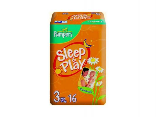 Подгузники Pampers Sleep & Play Midi (4-9 кг) Стандартная Упаковка 16 шт.