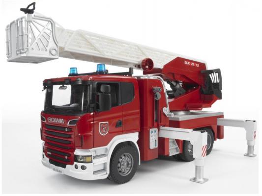 Пожарная машина Bruder Scania с выдвижной лестницей и помпой красный 1 шт 59 см 03590