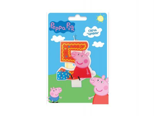 Свеча Peppa Pig "Цифра 5" 8 см 1 шт 29737