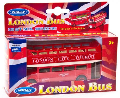 Автобус Welly London Bus 1:34-39 красный 99930C