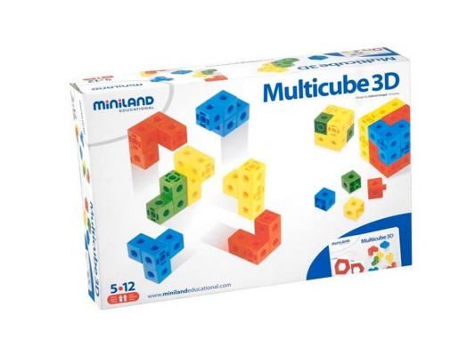 Конструктор Miniland Логический Мульти-куб 3D 88 элементов 95005