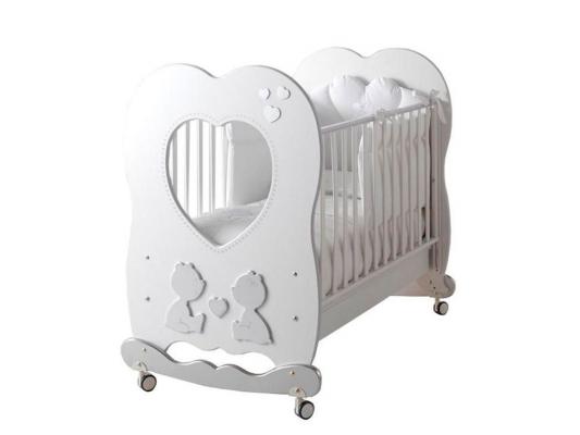 Кроватка-качалка Baby Expert Cuore di Mamma (белый)