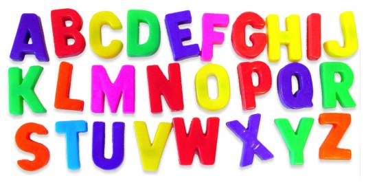 Магнитная игра развивающие Miniland  Магнитные буквы заглавные 64 элемента 97925